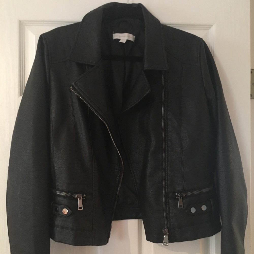 Black leather jacket